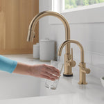 Delta Contemporary Round Beverage Faucet in Champagne Bronze, 1930-CZ-DST, MRSP: $585, FINAL PRICE: $ + TAX
