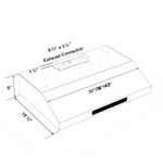 VIKIO 36-in Ducted 800-CFM Stainless Steel Under Cabinet Range Hood, HC0236A  RC13-36 #4842890  *JR2510, Retail: $338.99, FINAL PRICE: $194.99 + TAX