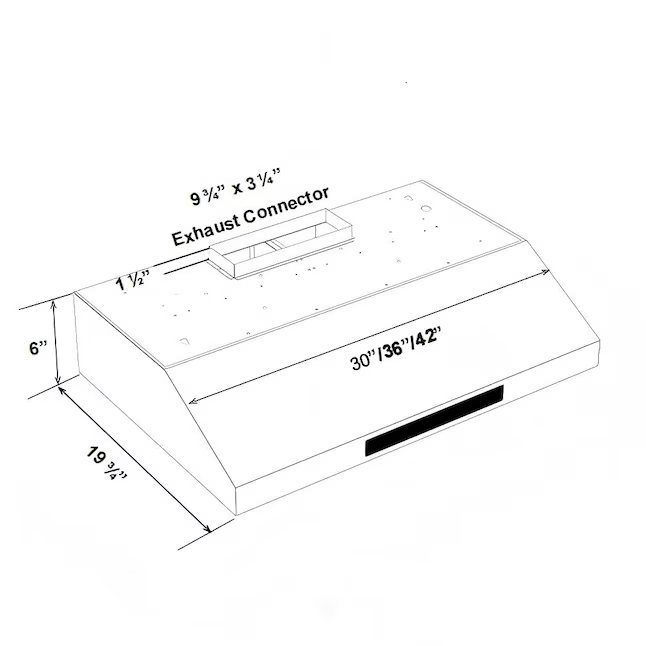 VIKIO 36-in Ducted 800-CFM Stainless Steel Under Cabinet Range Hood, HC0236A  RC13-36 #4842890  *JR2510, Retail: $338.99, FINAL PRICE: $194.99 + TAX