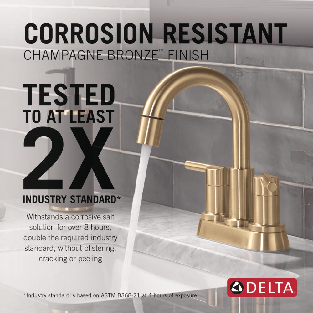 Delta Nicoli Two Handle Centerset Pull-Down Bathroom Faucet in Champagne Bronze, 25749LF-CZPD, MRSP: $174.90, FINAL PRICE: $79.99 + TAX