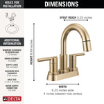Delta Nicoli Two Handle Centerset Pull-Down Bathroom Faucet in Champagne Bronze, 25749LF-CZPD, MRSP: $174.90, FINAL PRICE: $79.99 + TAX