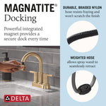 Delta Nicoli Two Handle Centerset Pull-Down Bathroom Faucet in Champagne Bronze, 25749LF-CZPD, MRSP: $174.90, FINAL PRICE: $79.99 + TAX