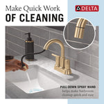 Delta Nicoli Two Handle Centerset Pull-Down Bathroom Faucet in Champagne Bronze, 25749LF-CZPD, MRSP: $174.90, FINAL PRICE: $79.99 + TAX