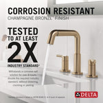 Delta Nicoli Two Handle Widespread Pull-Down Bathroom Faucet in Champagne Bronze, 35849LF-CZPD, MRSP: $449, FINAL PRICE: $ + TAX