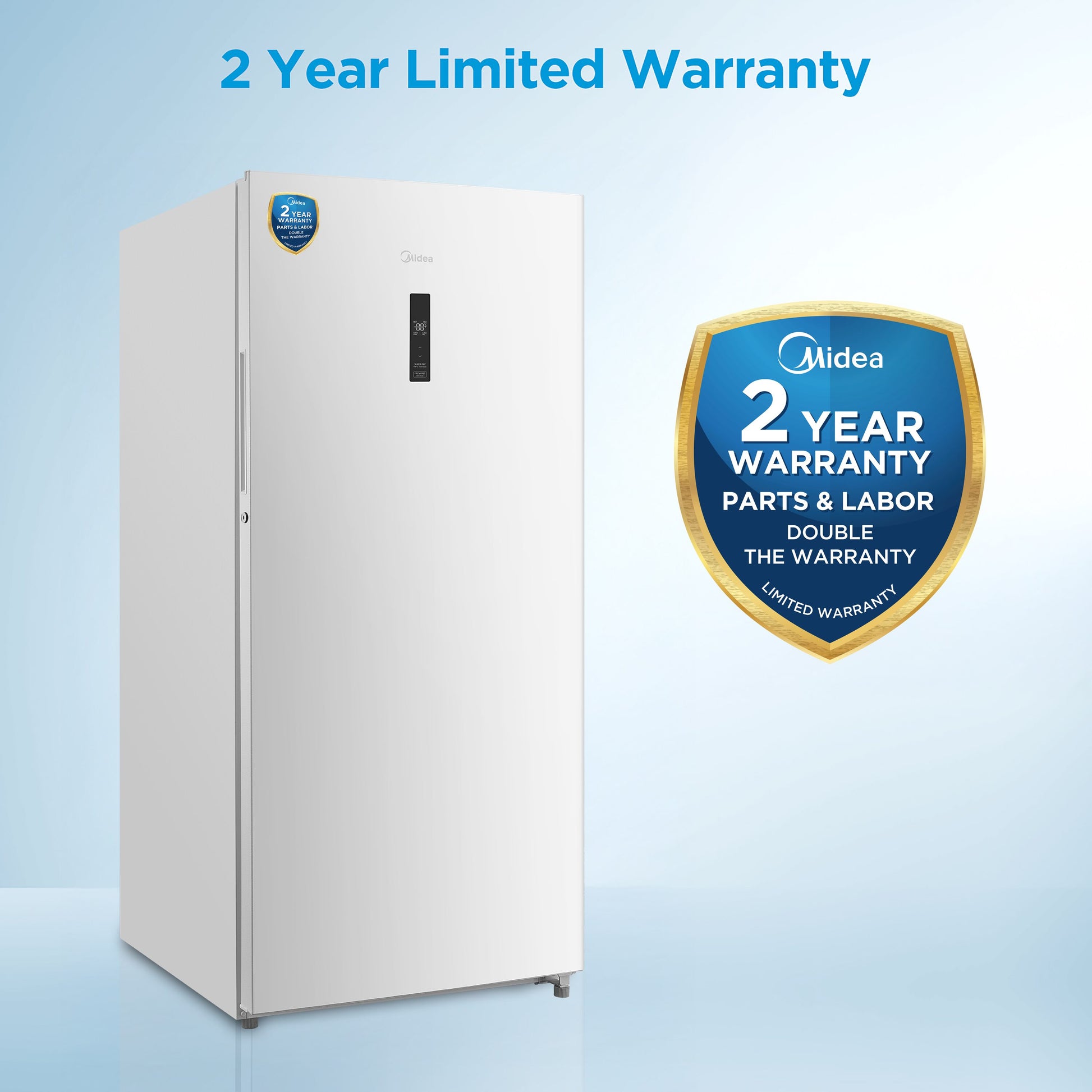 Midea Digital Control Convertible 13.8-cu ft Garage Ready Frost-free Upright Freezer ( White ) ENERGY STAR Certified