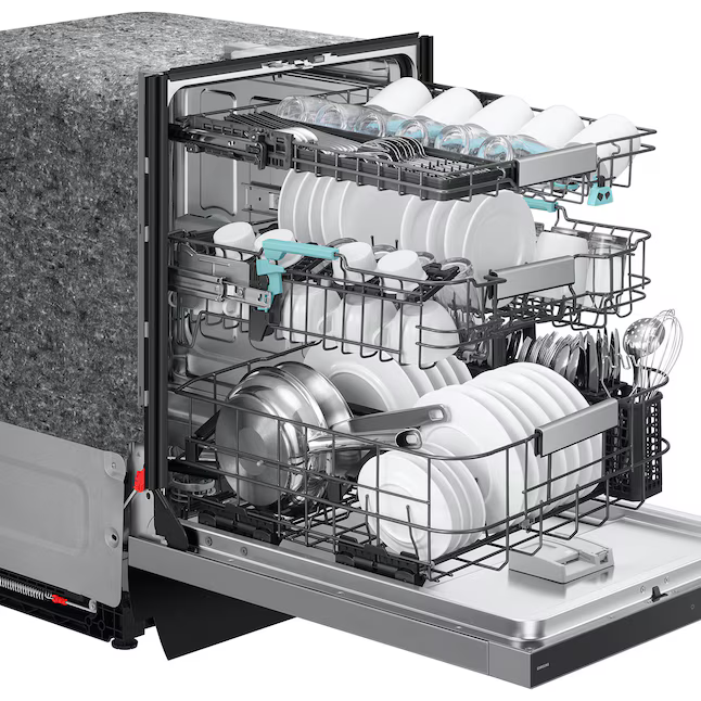 Samsung StormWash+ with 3rd Rack 24-in Top Control Built-in Dishwasher With Third Rack (Fingerprint Resistant Stainless Steel) 38-dBA, DW90F89T0USR *BG, MSRP: $1,299.00, FINAL PRICE: $629.99 + TAX