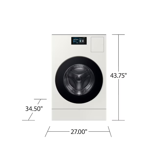 Samsung Bespoke 5.3-cu ft Capacity Ivory Vented All-In-One Washer Dryer Combo , WD90F53AVY *JR2509, Retail: $3,099.00, FINAL PRICE: $1,499.99 + TAX