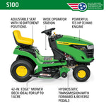 John Deere S100 42-in Single cylinder Gas Lawn tractor