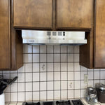 VIKIO 30 inch Ducted 300-CFM Stainless Steel Under Cabinet Range Hood
