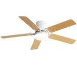 Yardreeze 42-in White with Light Brown Blades Plug-in Ceiling Fan With Light and Remote (5-Blade), KBS-42K009-WH-DC-N *HD2510, Retail: $136.99, FINAL PRICE: $79.99 + TAX