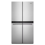 Whirlpool Counter-Depth 19.4-cu ft 4 -Door 36-in Wide French Door Refrigerator with Ice Maker ( Fingerprint-Resistant Stainless Finish ) ENERGY STAR Certified
