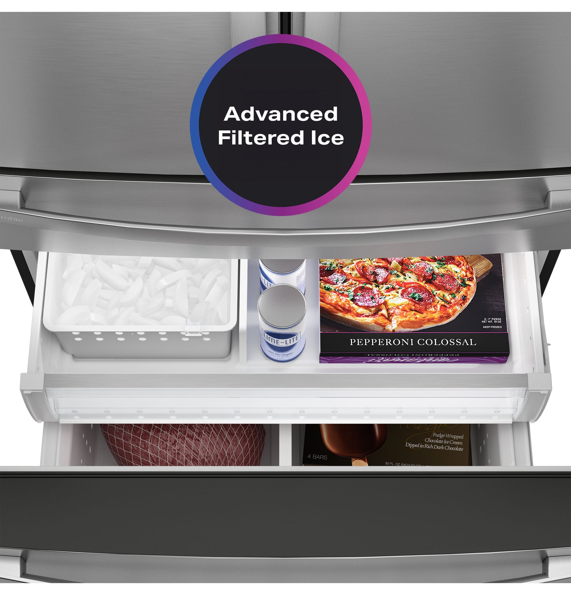 GE Profile Standard-Depth 28.7-cu ft 36-in Wide with Ice Maker ( Fingerprint-resistant Stainless Steel ) ENERGY STAR Certified