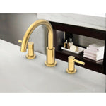 Alpine Reserve Brushed Gold 2-handle Deck-mount Roman Mid-arc Bathtub Faucet (Valve Included), 67420-514408, 5706454, MSRP: $169.13, FINAL PRICE: $89.99 + TAX