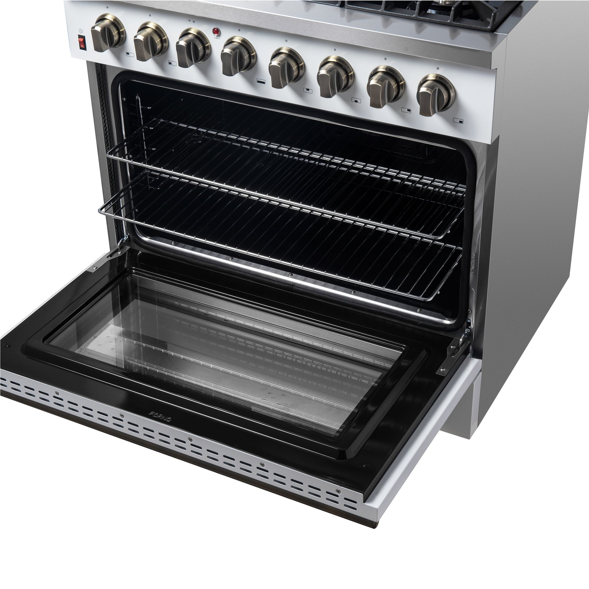 FORNO Galiano 36-in Standard 6 burners Convection Oven Freestanding Dual Fuel Range ( White )