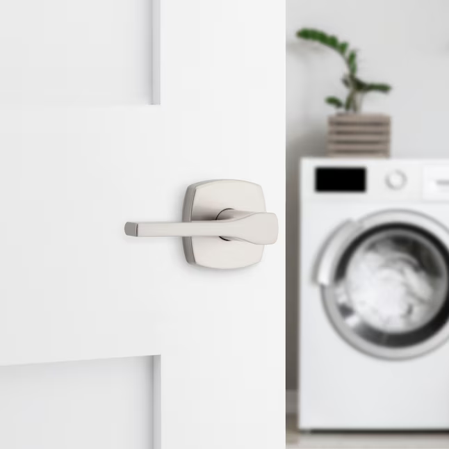 Kwikset Signature Series Tripoli Satin Nickel Interior or Hall/Closet Passage Door Handle