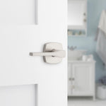 Kwikset Signature Series Tripoli Satin Nickel Interior or Bed/Bath Privacy Door Handle