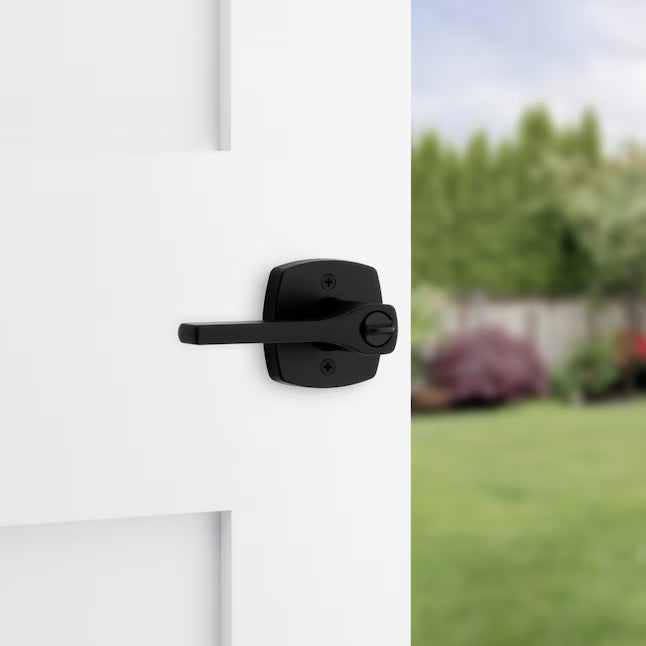 Kwikset Tripoli Matte Black Exterior Keyed Entry Door Handle ft. SmartKey Security, 740TPLMDT514SMTCPK4, FINAL PRICE: $29.99 + TAX