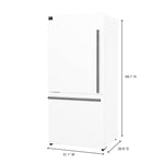 FORNO Milano Espresso 17.2-cu ft Counter-Depth 31-in Wide Bottom-Freezer Refrigerator with Ice Maker (