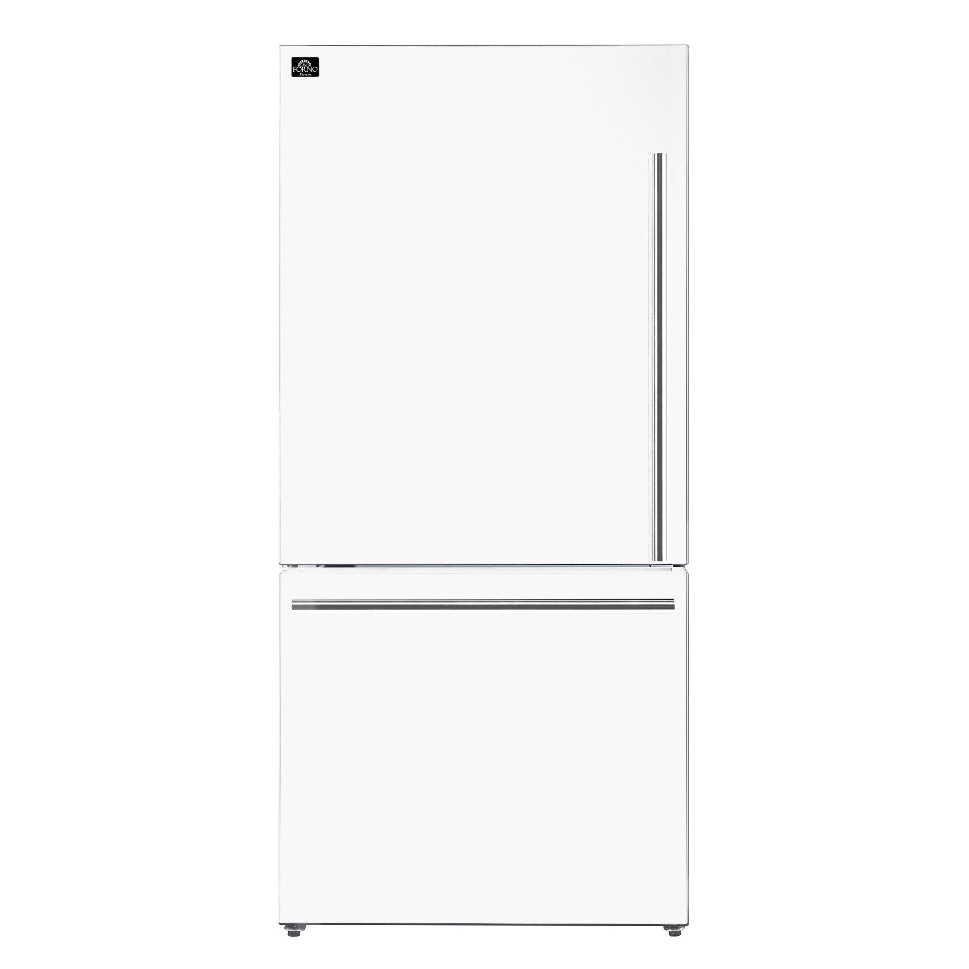 FORNO Milano Espresso 17.2-cu ft Counter-Depth 31-in Wide Bottom-Freezer Refrigerator with Ice Maker (