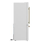 FORNO Milano Espresso 17.2-cu ft Counter-Depth 31-in Wide Bottom-Freezer Refrigerator with Ice Maker (
