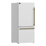FORNO Milano Espresso 17.2-cu ft Counter-Depth 31-in Wide Bottom-Freezer Refrigerator with Ice Maker (
