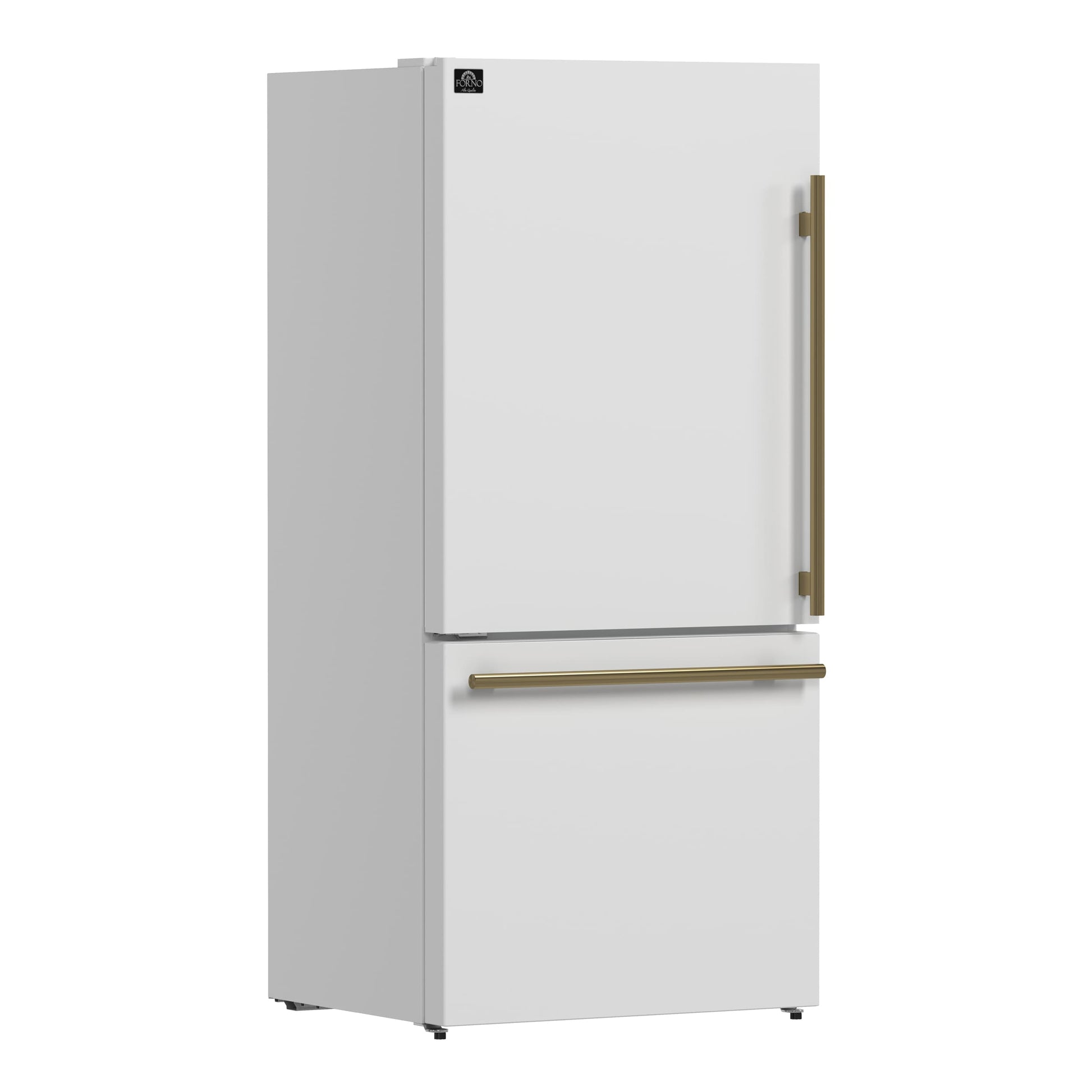 FORNO Milano Espresso 17.2-cu ft Counter-Depth 31-in Wide Bottom-Freezer Refrigerator with Ice Maker (