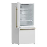FORNO Milano Espresso 17.2-cu ft Counter-Depth 31-in Wide Bottom-Freezer Refrigerator with Ice Maker (