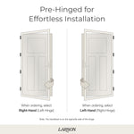 LARSON Platinum Fullview 36-in x 81-in White Linen Aluminum Left-hand Outswing/Right Hinge Storm Door with Interchangeable Screen ( No handle )