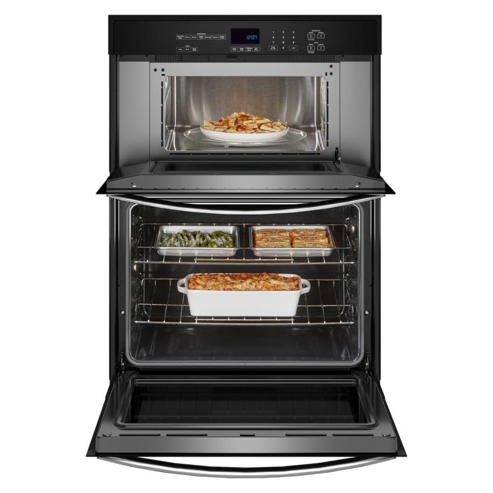 Whirlpool 30 inch Self-cleaning Microwave Wall Oven Combo ( Stainless Steel )