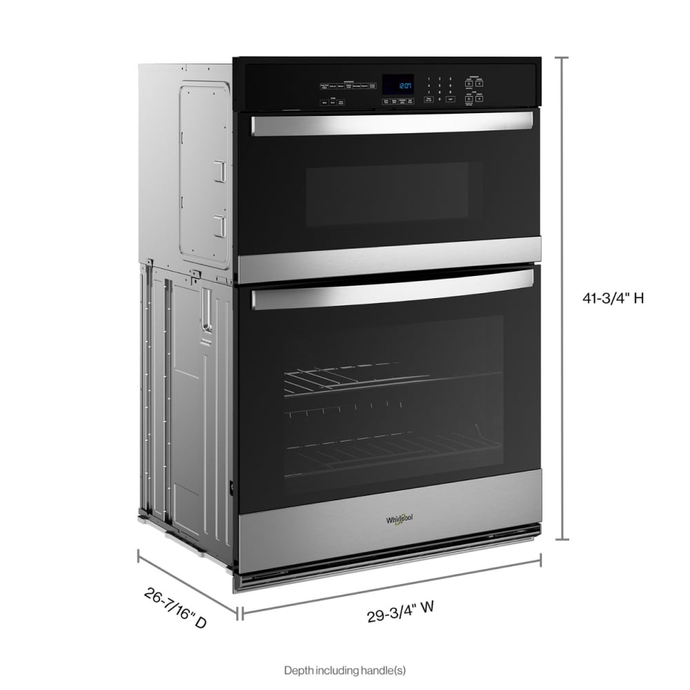 Whirlpool 30 inch Self-cleaning Microwave Wall Oven Combo ( Stainless Steel )