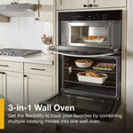 Whirlpool 30 inch Self-cleaning Microwave Wall Oven Combo ( Stainless Steel )