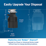 InSinkErator Badger 1XL Continuous feed 1/3-HP Septic Safe Non-corded Garbage Disposal, 79050-ISE, *HD24