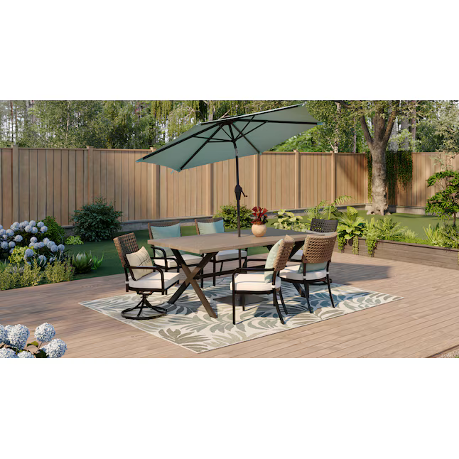 Origin 21 Clairmont Set of 2 Wicker Black Steel Frame Swivel rocker Dining Chair with Cream Cushioned Seat, LG-22028-SR  5106703  *HD2509, Retail: $298.00, FINAL PRICE: $199.99 + TAX