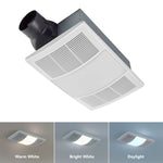 Broan PowerHeat 2.0-Sone 110-CFM Bright White Lighted Bathroom Fan and Heater