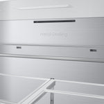 Samsung Bespoke AI Standard-Depth Family Hub 29-cu ft 36-in Wide with Dual Ice Maker and Door within Door (Charcoal Glass Top Stainless Steel Bottom Panels)