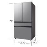 Samsung Bespoke Counter-Depth Inner Beverage Center 23-cu ft 4 -Door 36-in Wide with Ice Maker ( Fingerprint Resistant Stainless Steel ) ENERGY STAR Certified