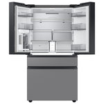 Samsung Bespoke Counter-Depth Inner Beverage Center 23-cu ft 4 -Door 36-in Wide with Ice Maker ( Fingerprint Resistant Stainless Steel ) ENERGY STAR Certified