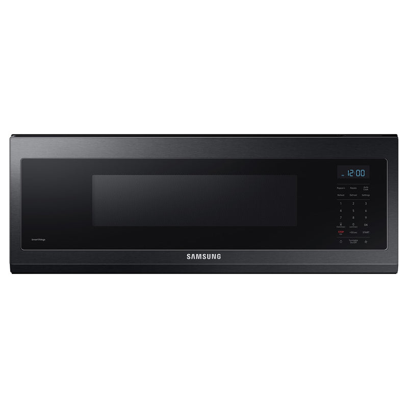 Samsung 1.1-cu ft Low Profile Over-the-Range Microwave ( Fingerprint Resistant Matte Black Steel )