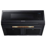 Samsung 1.1-cu ft Low Profile Over-the-Range Microwave ( Fingerprint Resistant Matte Black Steel )