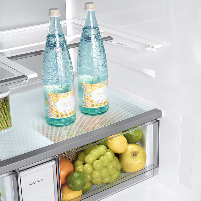 Samsung Bespoke Standard-Depth 28.6-cu ft 4-Door 36-in Smart Compatible French Door Refrigerator with Dual Ice Maker with Water Dispenser (Fingerprint Resistant Stainless Steel), RF90F29BECR *JR2510, Retail: $3,999.00, FINAL  PRICE: $1,999.99 + TAX