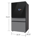 Samsung Bespoke Standard-Depth 28.6-cu ft 4-Door 36-in Smart Compatible French Door Refrigerator with Dual Ice Maker with Water Dispenser (Fingerprint Resistant Stainless Steel), RF90F29BECR *JR2510, Retail: $3,999.00, FINAL  PRICE: $1,999.99 + TAX