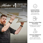 Hunter Maya 54-in Noble Bronze Ceiling Fan With Light and Pull Chain Included