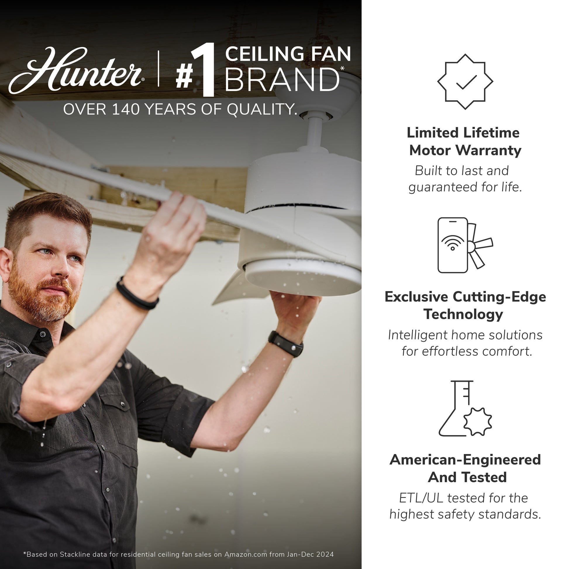 Hunter Maya 54-in Noble Bronze Ceiling Fan With Light and Pull Chain Included