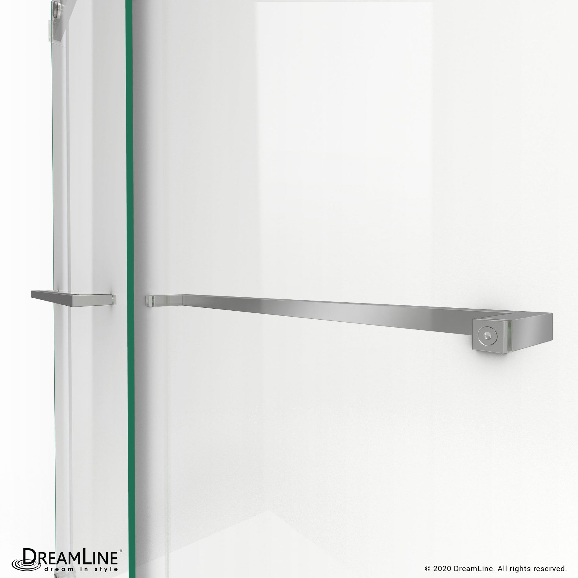 DreamLine Essence Brushed Nickel 56-in to 60-in W x 76.0-in H Frameless Clear Glass Bypass Sliding Shower door