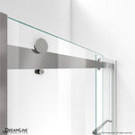 DreamLine Essence Brushed Nickel 56-in to 60-in W x 76.0-in H Frameless Clear Glass Bypass Sliding Shower door
