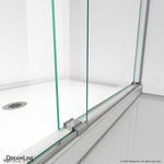 DreamLine Essence Brushed Nickel 56-in to 60-in W x 76.0-in H Frameless Clear Glass Bypass Sliding Shower door
