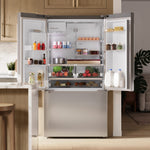 Bosch 300 Series 26-cu ft 3 -Door 36-in Wide Smart Compatible French Door Refrigerator with Ice Maker with Water & Ice Dispenser (Stainless Steel)