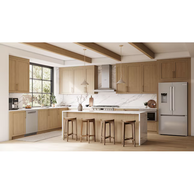 Bosch Fastest Ice Maker Standard-Depth 300 Series 26-cu ft 3-Door Smart Compatible French Door Refrigerator with Ice Maker with Water and Ice Dispenser (Stainless Steel), B36FD31ENS/01 *JR2508, Retail: $2,699.00, FINAL PRICE: $1,599.99 + TAX