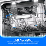 Midea 24-in Top Control Built-in Dishwasher ( Stainless Steel ) With Third Rack, 47-Decibel