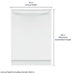 Frigidaire 24-in Top Control Built-in Dishwasher ( White ) , MaxDry , 52-Decibel